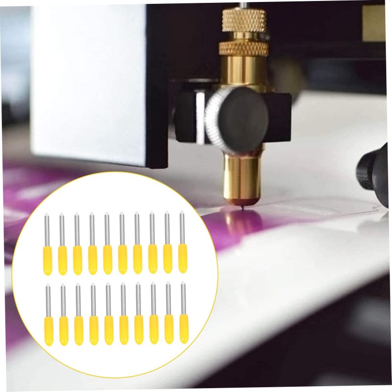 2 Yellow Black Cutting Blades 2.3 X 0.2 Cm For Cutting Plotter Compatible For Precision Crafting Engraving 2pcs - Image 4