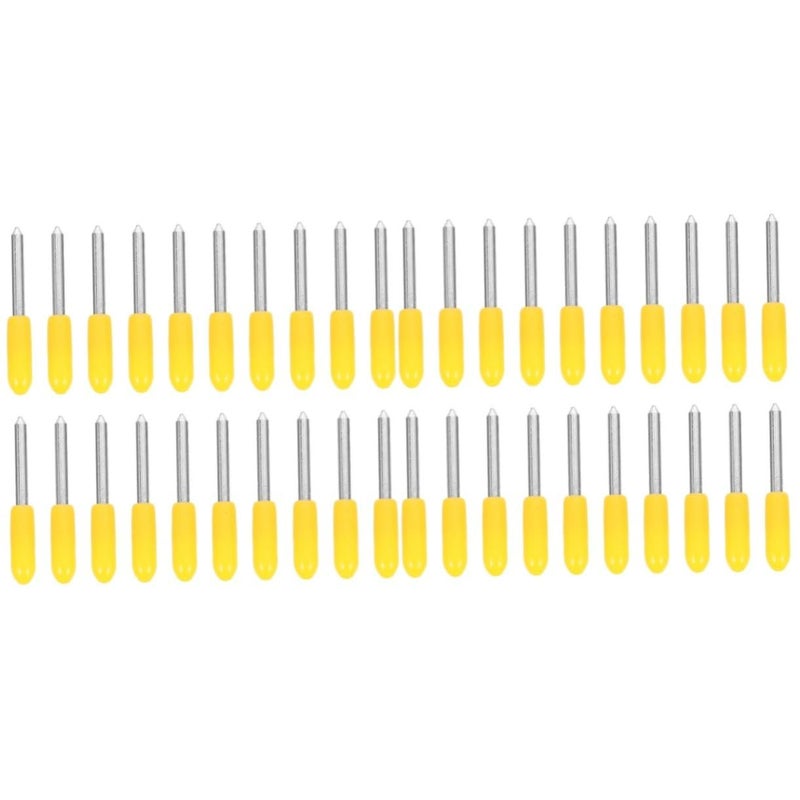 2 Yellow Black Cutting Blades 2.3 X 0.2 Cm For Cutting Plotter Compatible For Precision Crafting Engraving 2pcs - Image 2
