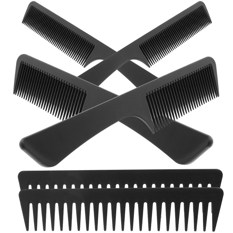 Anti Static Fine Tooth Hair Cutting Comb Set 6 Pieces Medium And Large Salon Styling Tools - Image 2
