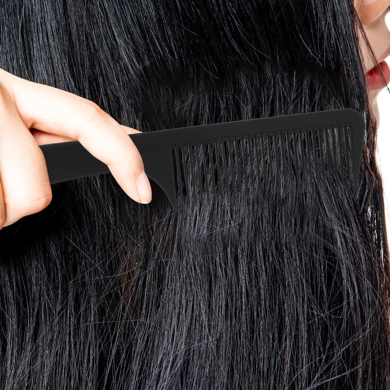 Anti Static Fine Tooth Hair Cutting Comb Set 6 Pieces Medium And Large Salon Styling Tools - Image 5
