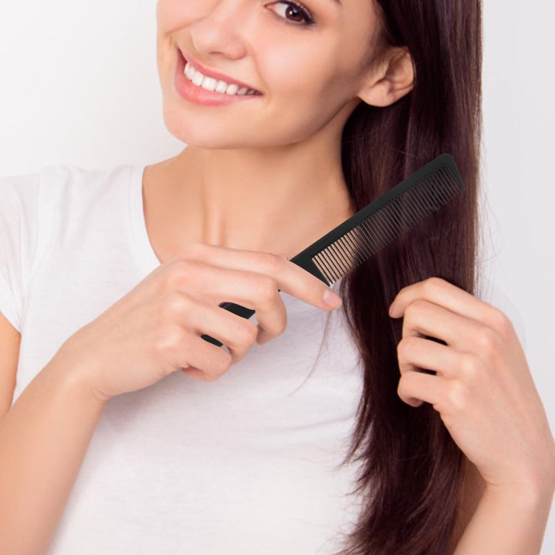 Anti Static Fine Tooth Hair Cutting Comb Set 6 Pieces Medium And Large Salon Styling Tools - Image 4