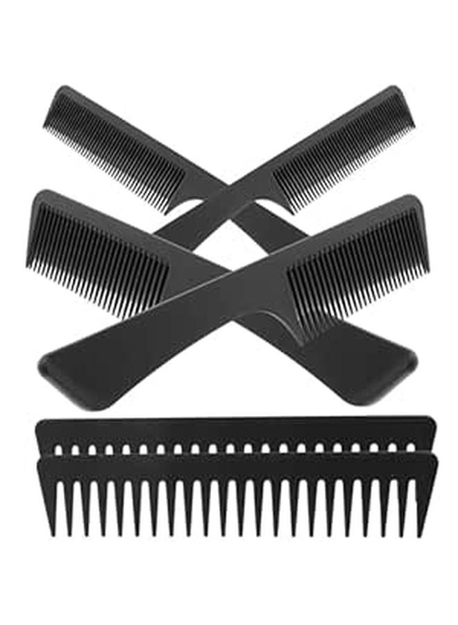 Anti Static Fine Tooth Hair Cutting Comb Set 6 Pieces Medium And Large Salon Styling Tools - Image 1