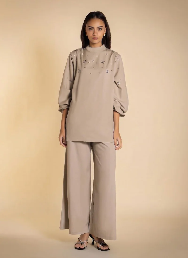 شايبس RHINESTONES BLOUSE SET