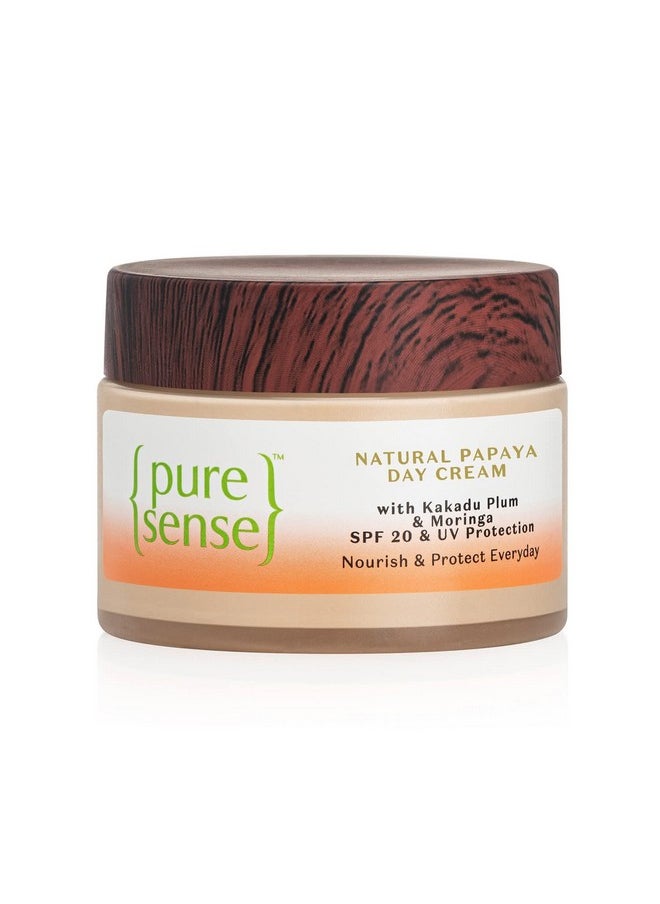 PureSense - Natural Papaya Day Cream With Kakadu Plum & Moringa Face Moisturizer With Spf 20 For Sun Protection & Deep Nourishment - Makers Of Parachute Advansed | 60 Ml - Image 1