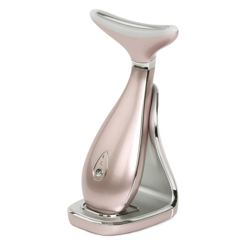 VRAIKO Lily Neck Face Massager, Skin Rejuvenation Beauty Massager, 3-in-1 at-Home Facial Spa Tool, Lifting, Toning and Tightening for a Radiant Appearance (Rose Gold) - Image 1