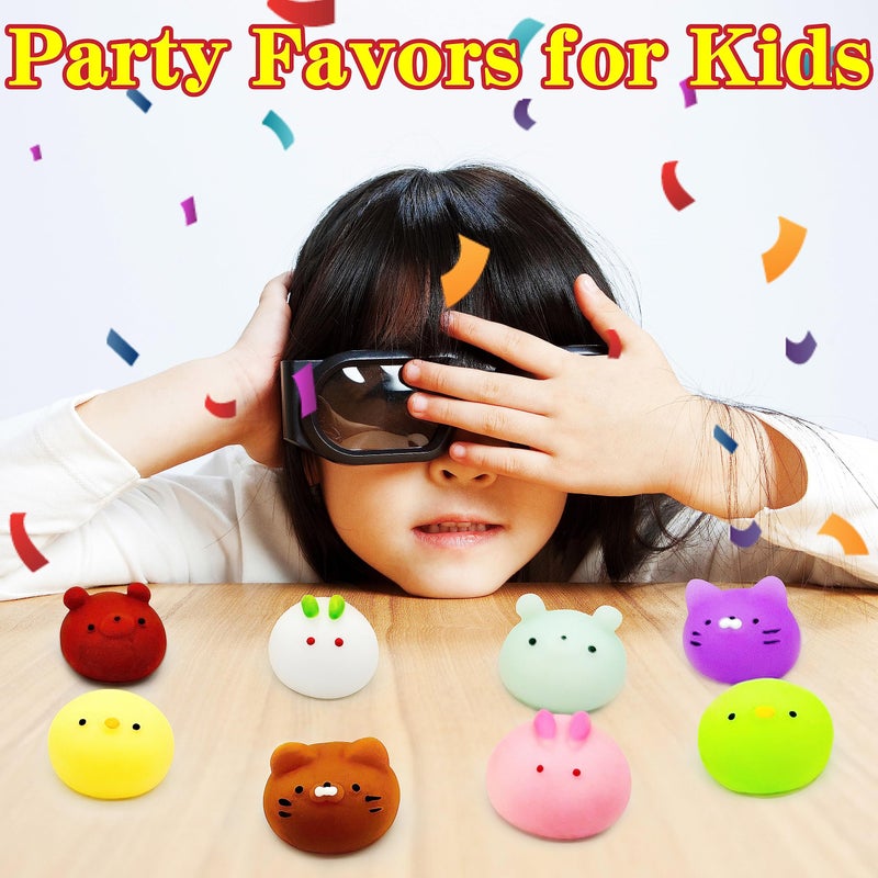 JIAHO 6 Pcs Mochi Squishy Toys for Kids Party Favors, Mini Round Animals Toys Kawaii Squishies for Classroom Prizes, Easter Basket and Goodie Bag Stuffers, Stress Balls Fidget Toys Bulk for Kids - Image 5