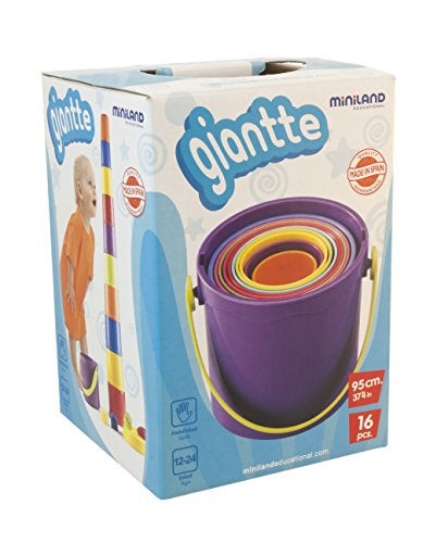 Miniland Giantte Stacking Cups Game Set for Kids - Image 2
