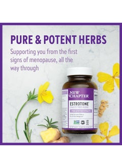 New Chapter Menopause Supplement Estrotone With Evening Primrose Oil + Black Cohosh For Hormone Health Vegetarian Capsule, 60 Count  - Image 4
