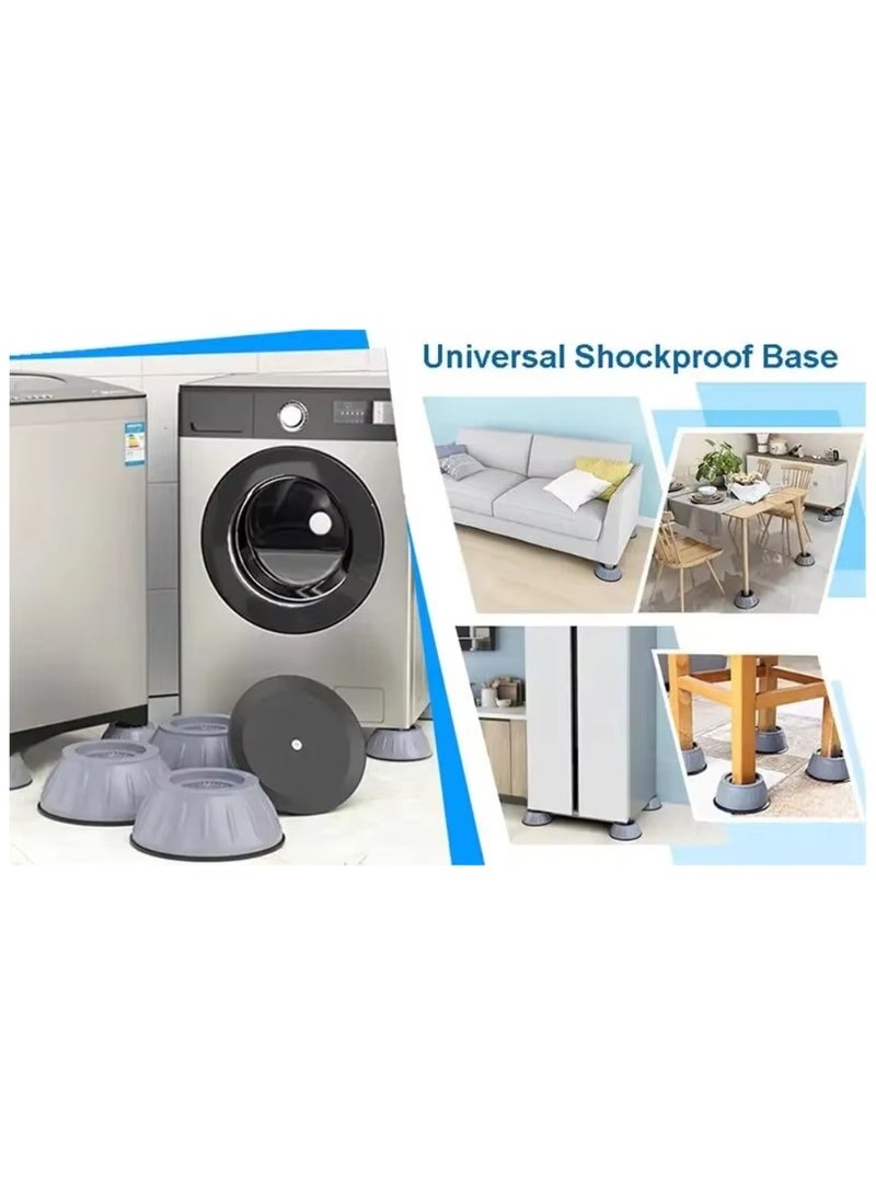 Anti-Vibration Washing Machine Pads (4 Pack) | Noise-Reducing, Anti-Slip Rubber Feet | Shock Absorber for Washer & Dryer | Anti-Walk Stabilizer for Washing Machines | Heavy-Duty Appliance Support Pads for Home & Laundry  - Image 1