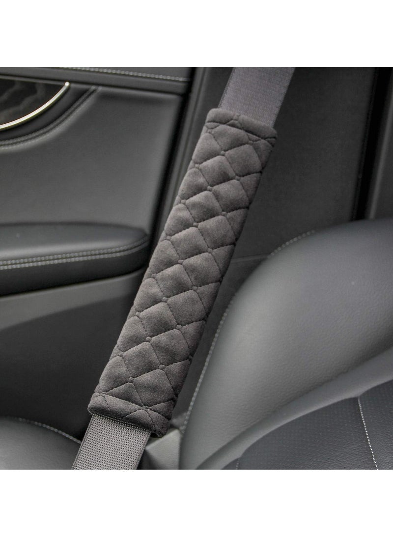 Generic Soft Auto Seat Belt Cover Seatbelt Shoulder Pad for a More Comfortable Driving Compatible with All Cars and Backpack, 2 Pcs (velvet black) - Image 3