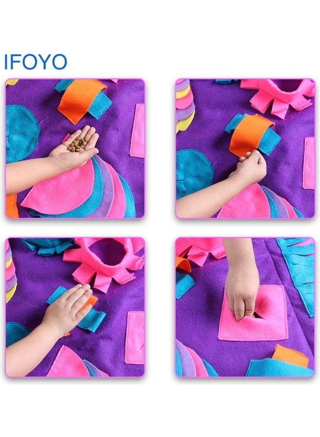 NIBEMINENT Pet Snuffle Feeding Mat Multicolour 90 x 35cm - Image 3