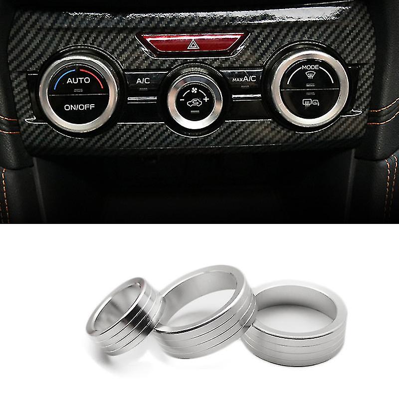 Car Air Conditioning Control Ring Knob Covers，Ac Control Knob Cover ，For Subaru Forester Impreza XV Crosstrek WRX Levorg Car Styling Ac Knob Air Conditioning Knob Heat Control Switch Knob Button - Image 2