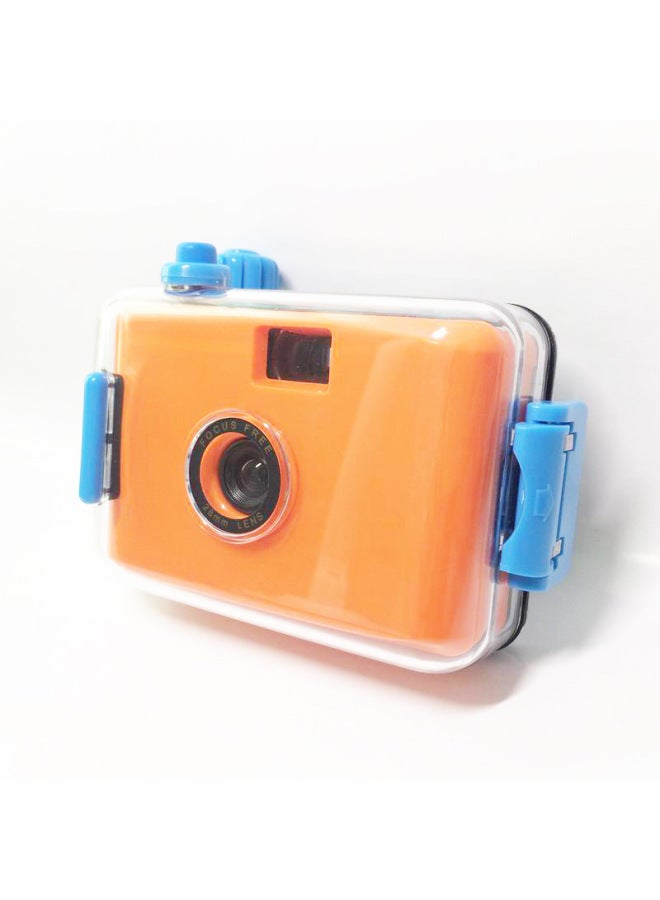 Orange Blue Shell Multi-purpose Film Camera Retro Fool Film Machine Ins Student Holiday Birthday Gift-Color:Orange White Shell  - Image 5