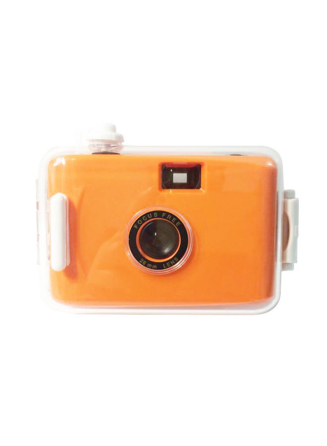 Orange Blue Shell Multi-purpose Film Camera Retro Fool Film Machine Ins Student Holiday Birthday Gift-Color:Orange White Shell  - Image 1