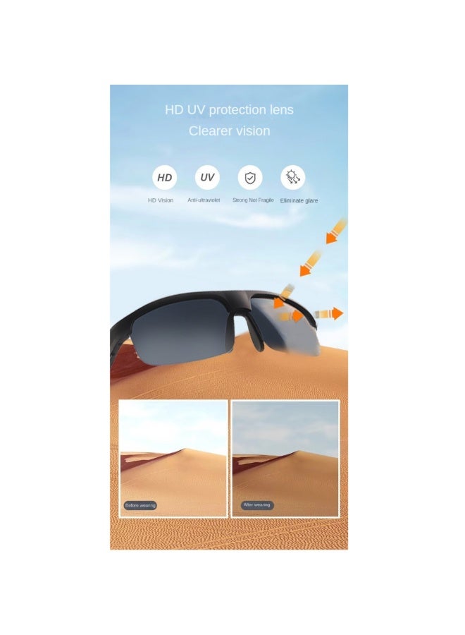 Smart Bluetooth Sunglasses Glasses6 – Wireless Audio Headset with Built-in Mic, Polarized Lenses, HD Stereo Sound – Compatible with Android & iOS – Black - Image 3