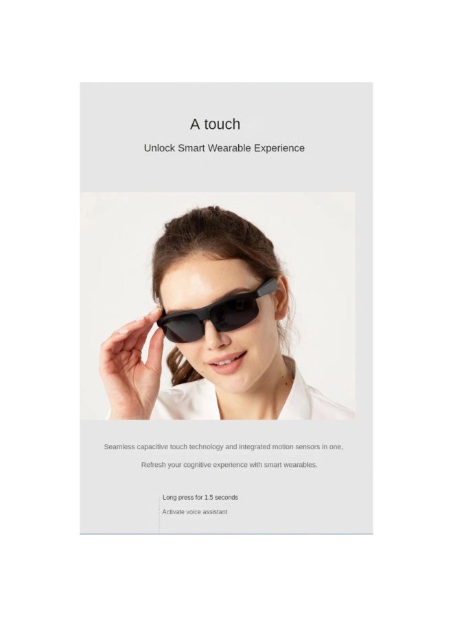Smart Bluetooth Sunglasses Glasses6 – Wireless Audio Headset with Built-in Mic, Polarized Lenses, HD Stereo Sound – Compatible with Android & iOS – Black - Image 4