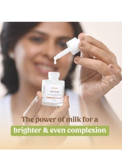 vilvah STORE Vilvah Store Milk Drops Brightening Serum Formulated With Rice Milk Extract Marine Algae Extract Alpha Arbutin  Fades Scars Brightens Skin And Even  - Image 5