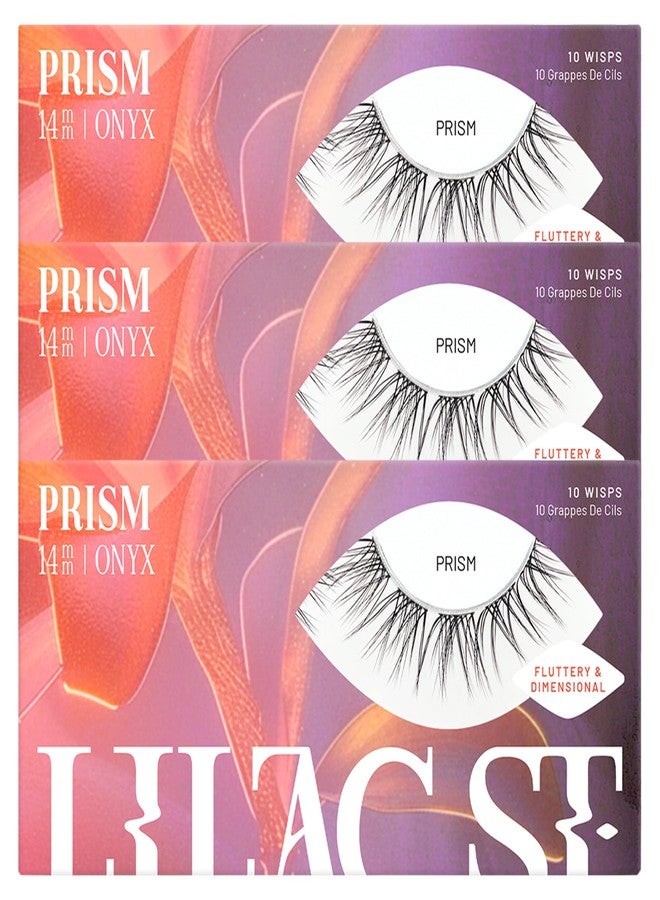 Lilac St. Lilac St - Prism Glamorous Faux Eyelash Clusters(14mm, 3 Pack) -Dynamic & Fluttery Volume -DIY Lash Extension Wisps -Lightweight & Lifelike -Lasts 10 Days -Women Founded,Cruelty Free,Vegan -30 Lashes - Image 1