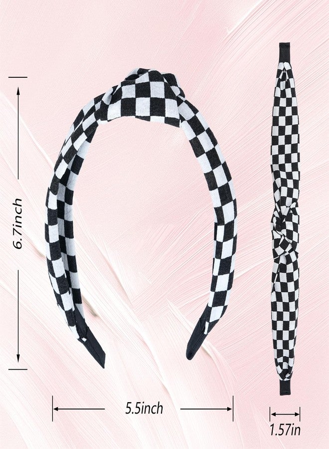 AWAYTR 4-Pack Headbands for Women Wide Elastic Top Knotted Pearl Hair Bands for Girls Hair Accessories (Black, One size) - Image 5