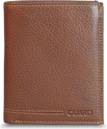 Bead Guard Multi-Compartment Vertical Tan Leather Men's Wallet  - Image 1