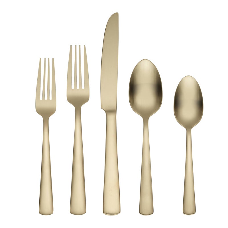 مجموعة أدوات المائدة Oneida B1025020AL21 Aptitude Champagne Satin المكونة من 20 قطعة