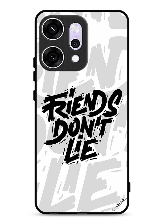 Covernex Oppo Reno14 Protective Case Cover Calligraphy Friends Don't Lie - Image 1