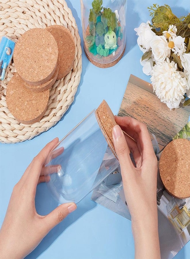 BENECREAT 6pcs Cork Bottle Stoppers, Tapered Design, 3" Diameter, Beige, Conical with Round Top - Image 3