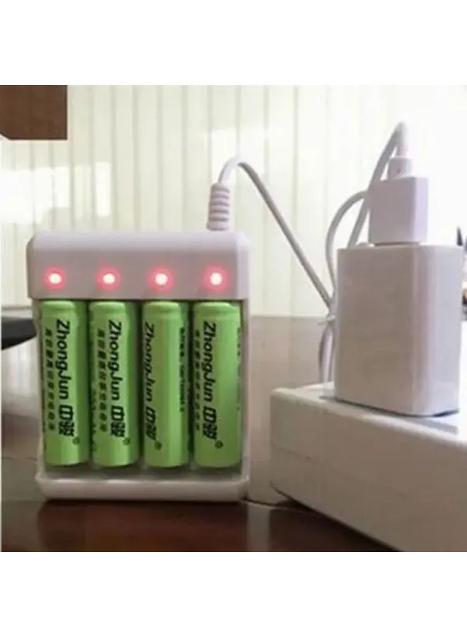 Fast Charging 4 Slot USB Battery Charger Smart AA AAA Compatible 1pc - Image 3