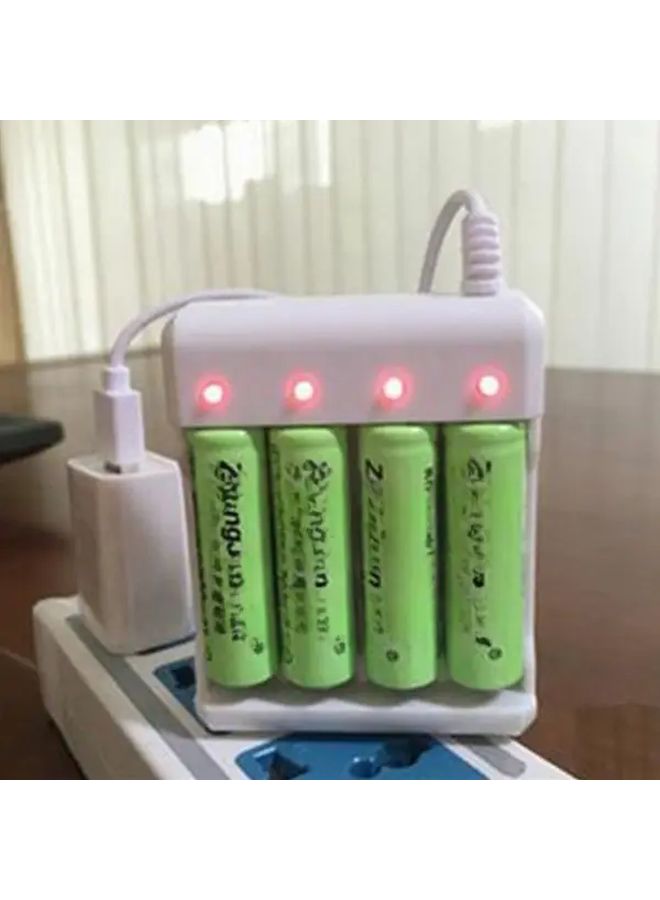 Fast Charging 4 Slot USB Battery Charger Smart AA AAA Compatible 1pc - Image 1