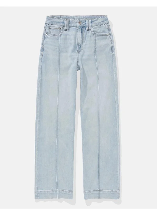 امريكان ايجل AE Dreamy Drapey Stretch Super High-Waisted Baggy Wide-Leg Jean