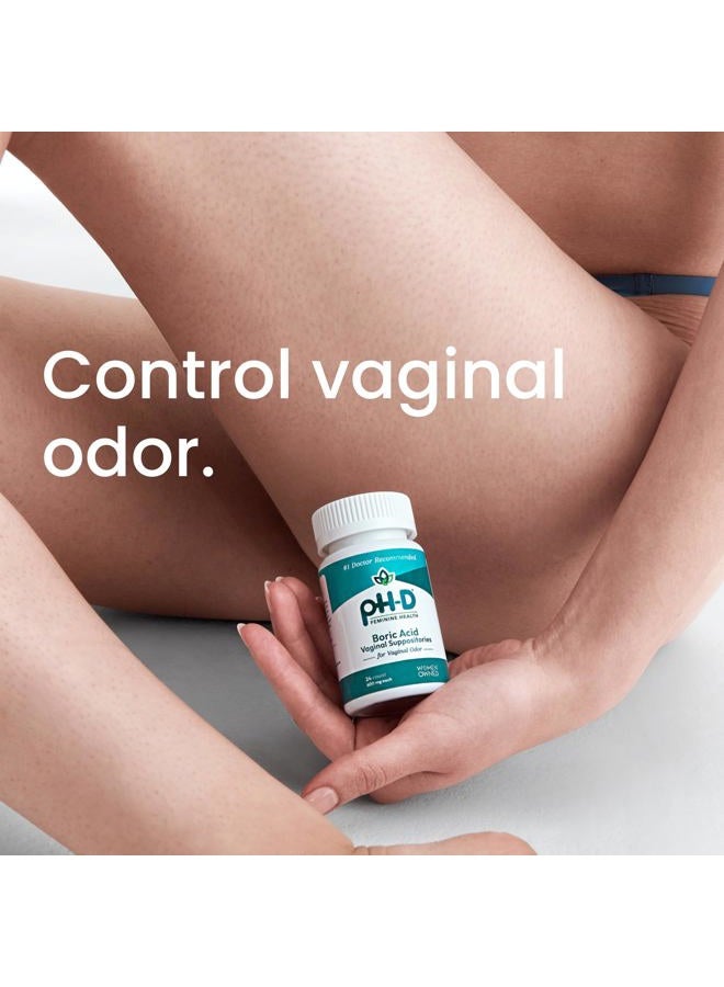 pH-D Feminine Health Support pH-D Feminine Health - Boric Acid Starter Bundle - pH-D Boric Acid Vaginal Suppositories 12 Count and 3 Vaginal Suppository Applicators - Image 2