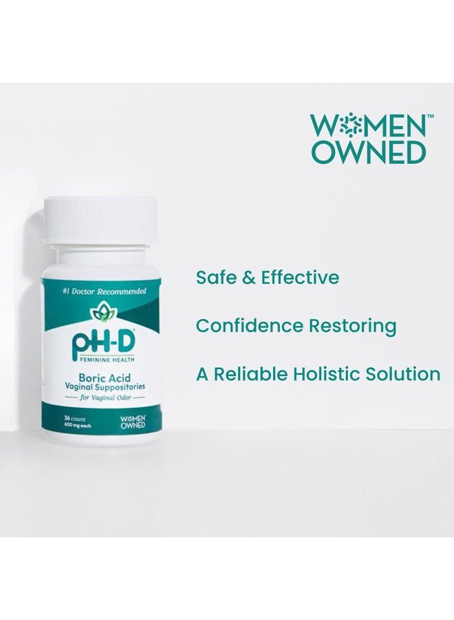 pH-D Feminine Health Support pH-D Feminine Health - Boric Acid Starter Bundle - pH-D Boric Acid Vaginal Suppositories 12 Count and 3 Vaginal Suppository Applicators - Image 4