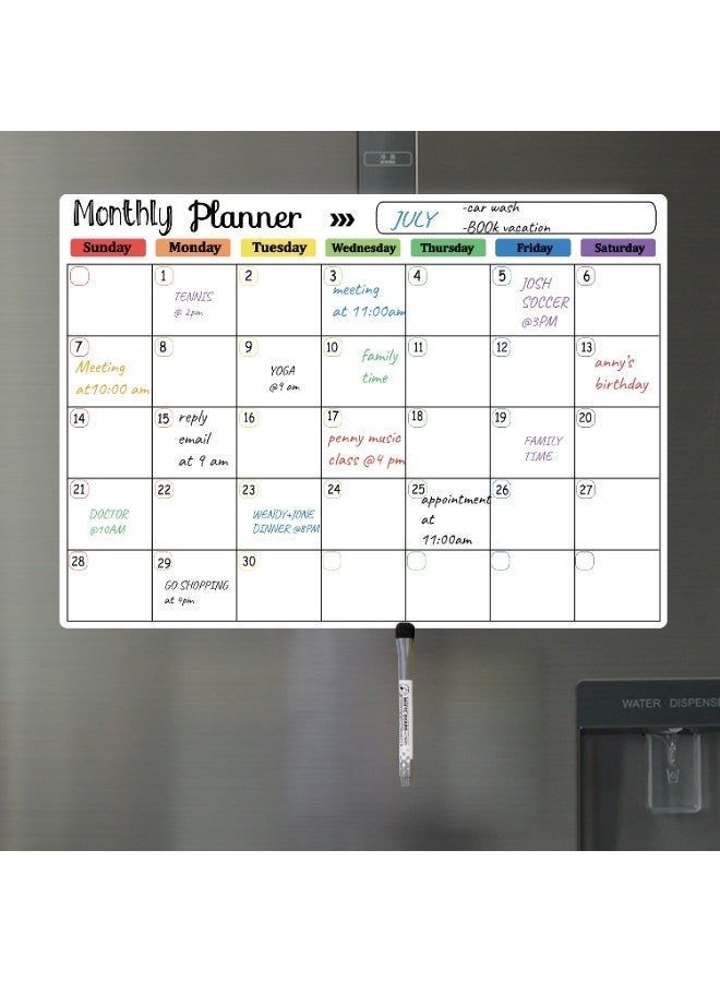 3PCS Magnetic Dry Erase Calendar Set - Monthly/Weekly/Daily Notepads with 8 Markers & 1 Eraser for Refrigerator, Wall & Fridge Organization - Image 2