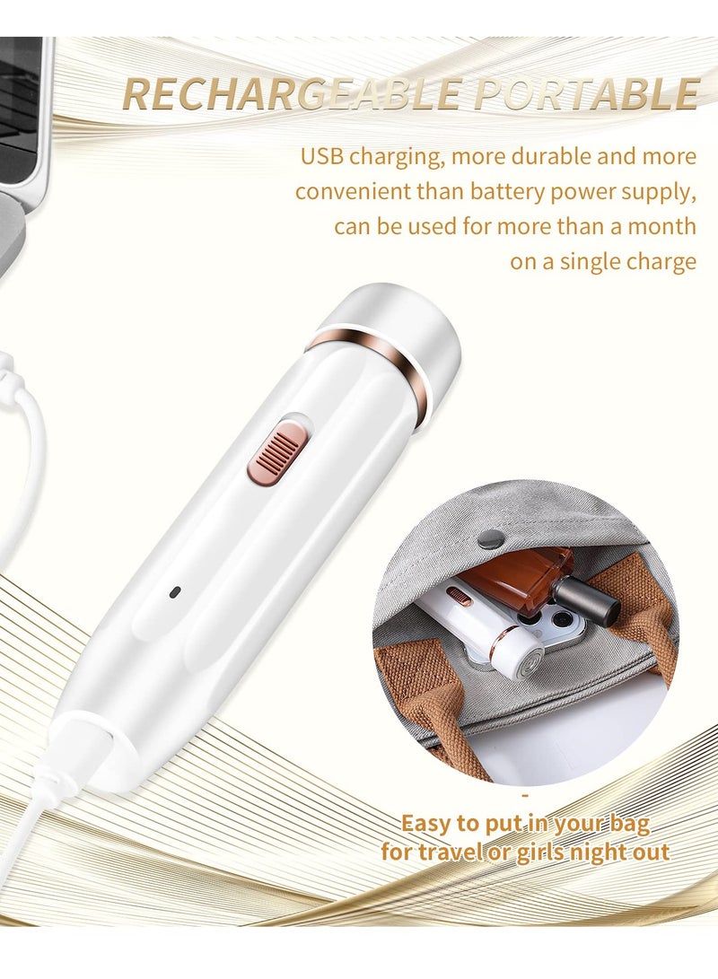 Shaver for Women，Eyebrow Trimmer  Facial Hair Remover for Women, Bikini Trimmer , USB Rechargeable Shaver, Waterproof Electric Face Shaver for Women(White) - Image 3