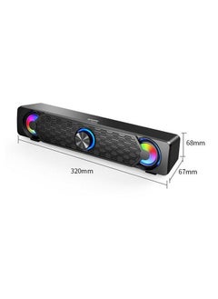 Datazone Portable Computer Speaker USB 3.5mm Audio jack Black  - Image 4