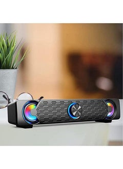 Datazone Portable Computer Speaker USB 3.5mm Audio jack Black  - Image 3
