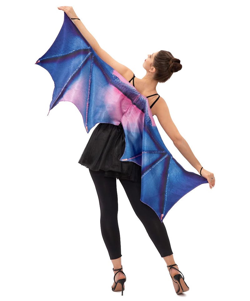 Seasons Halloween Women Dragon Cape Wings,Green or Purple (One Size Fits Most) (Purple) - Image 3