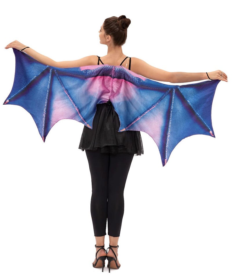Seasons Halloween Women Dragon Cape Wings,Green or Purple (One Size Fits Most) (Purple) - Image 2