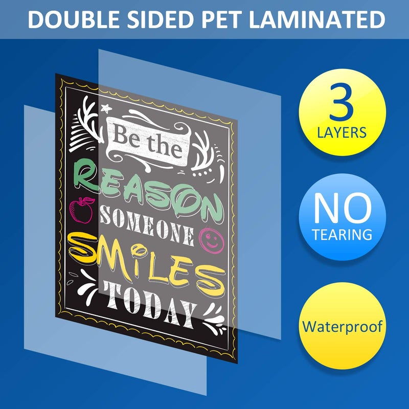 Blulu 10 Pcs Motivational Classroom Posters Chalkboard Style Wall Decor Growth Mindset Posters Inspirational Bulletin Board Positive Classroom Decoration for Teachers Elementary Middle High School - Image 3