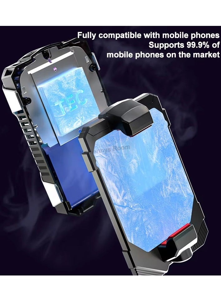 X136 Mobile Phone Cooler with 2500mAh Battery – 3-Speed Adjustable Semiconductor Cooling Fan Radiator for iPhone, Android, PUBG Gaming, and More - Image 3