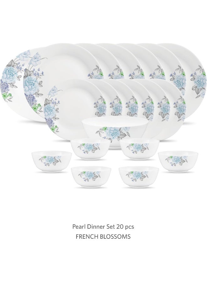 La Opala Diva Pearl Dinner Set 20 Pcs French Blossoms - Image 2