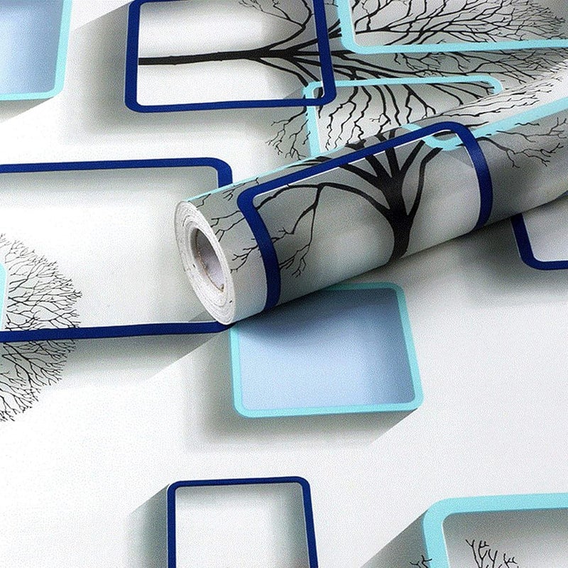 Infinity Decor Wall Stickers DIY Peel and Stick Wallpaper (45 x 500 cm) 3D Frame with Tree Adhesive Wallpaper for Living Room Bedroom Office Hall Furniture - Image 1