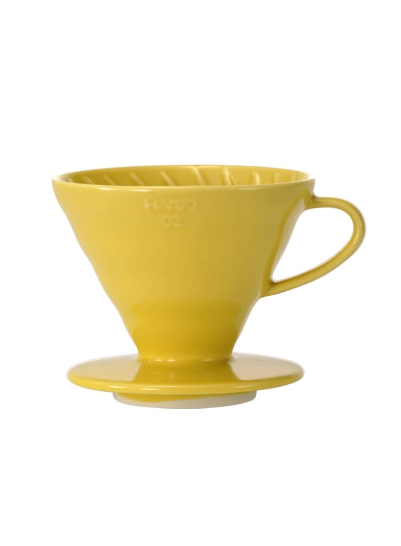 هاريو قطارة القهوة السيراميك V60 02، أصفر - Image 1