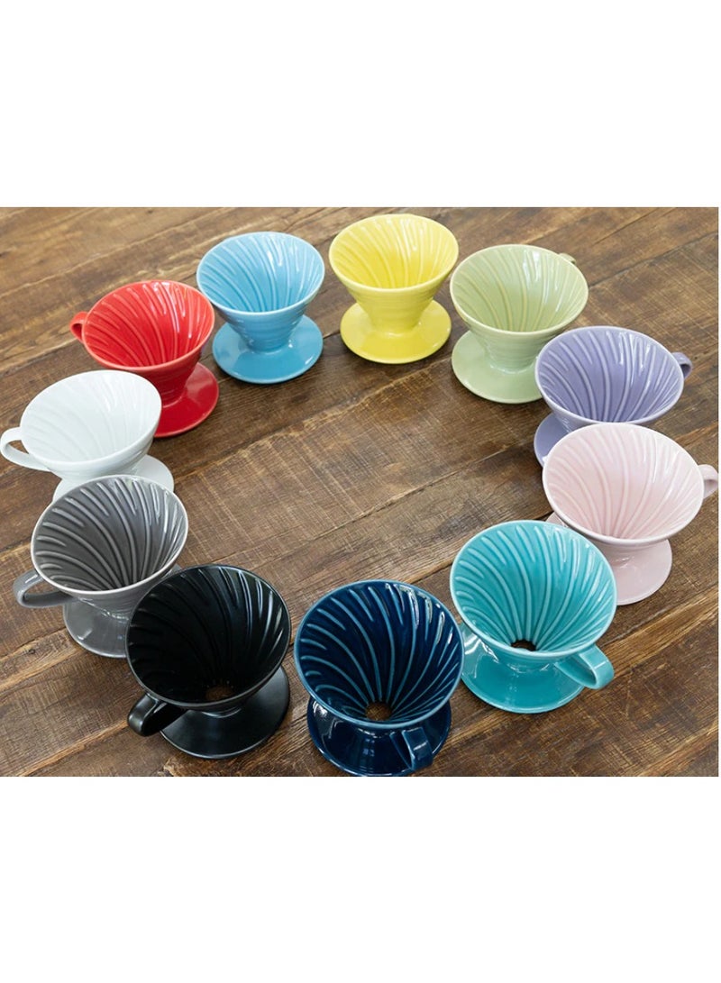 هاريو قطارة القهوة السيراميك V60 02، أصفر - Image 4