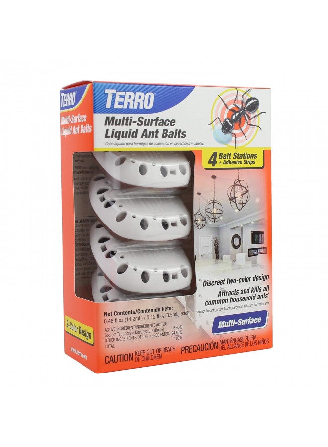 TERRO T334B Indoor Multi-Surface Liquid Ant Bait and Ant Killer - 4 Discreet Ant Bait Stations - Kills Common Household Ants - Image 2