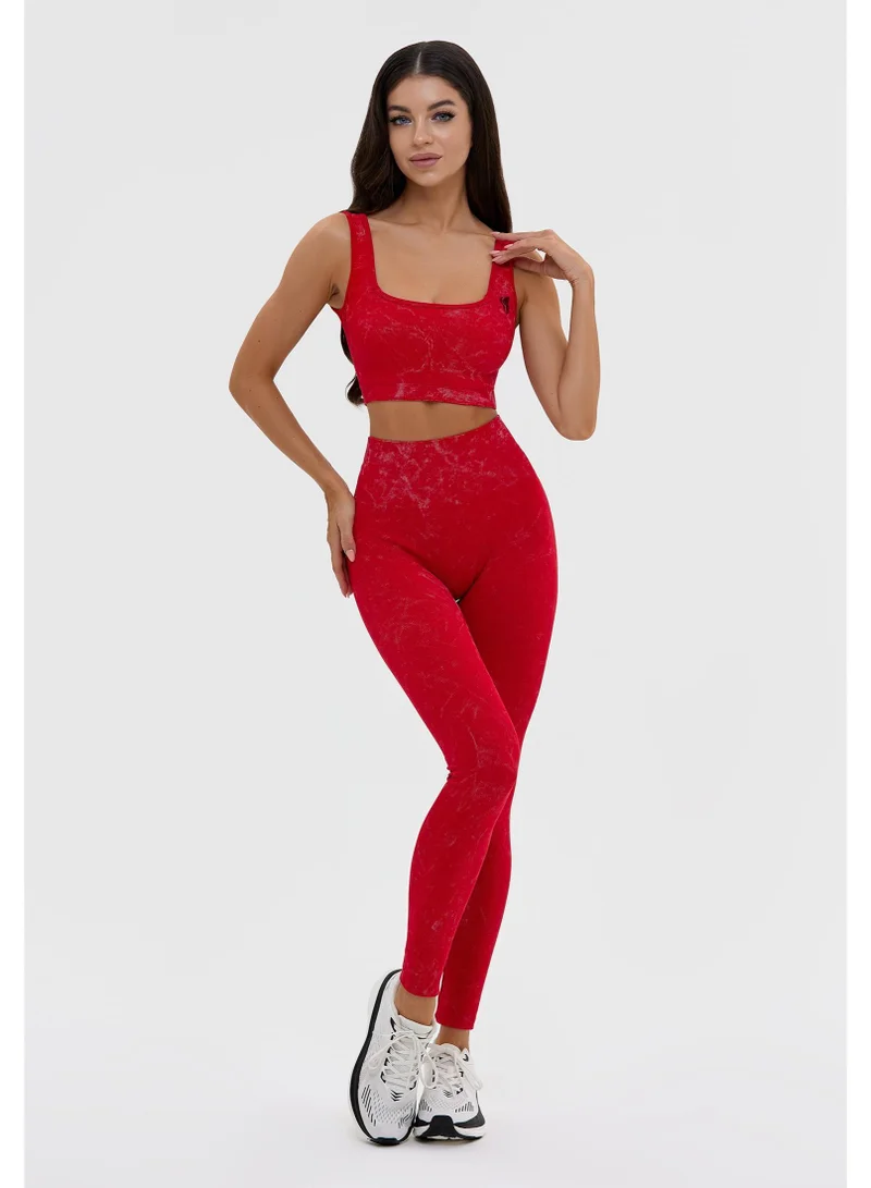 Bona Fide Marble Top Red Marble Sports Bra for Women for Women | Best Price UAE