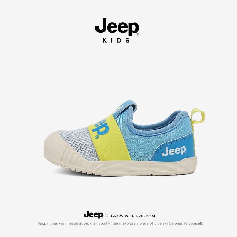 Jeep Baby Slip-On Toddler Shoes 2025 Style Fly Woven Kindergarten Boys Kindergarten Breathable Indoor Shoes - Image 2