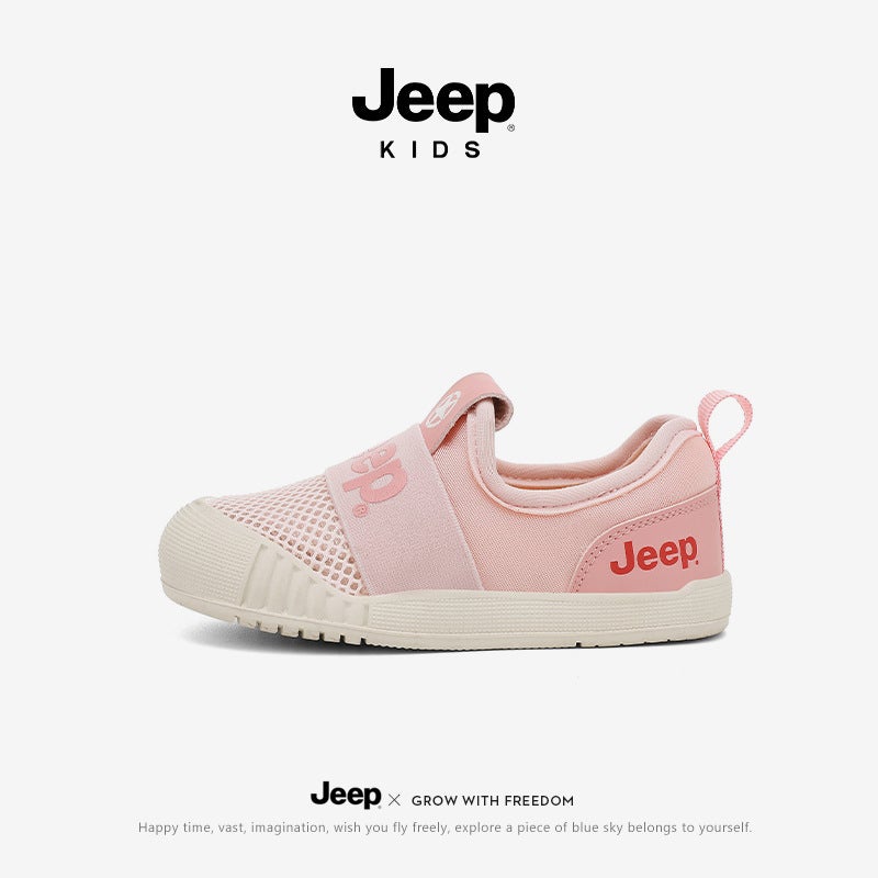 Jeep Baby Slip-On Toddler Shoes 2025 Style Fly Woven Kindergarten Boys Kindergarten Breathable Indoor Shoes - Image 1
