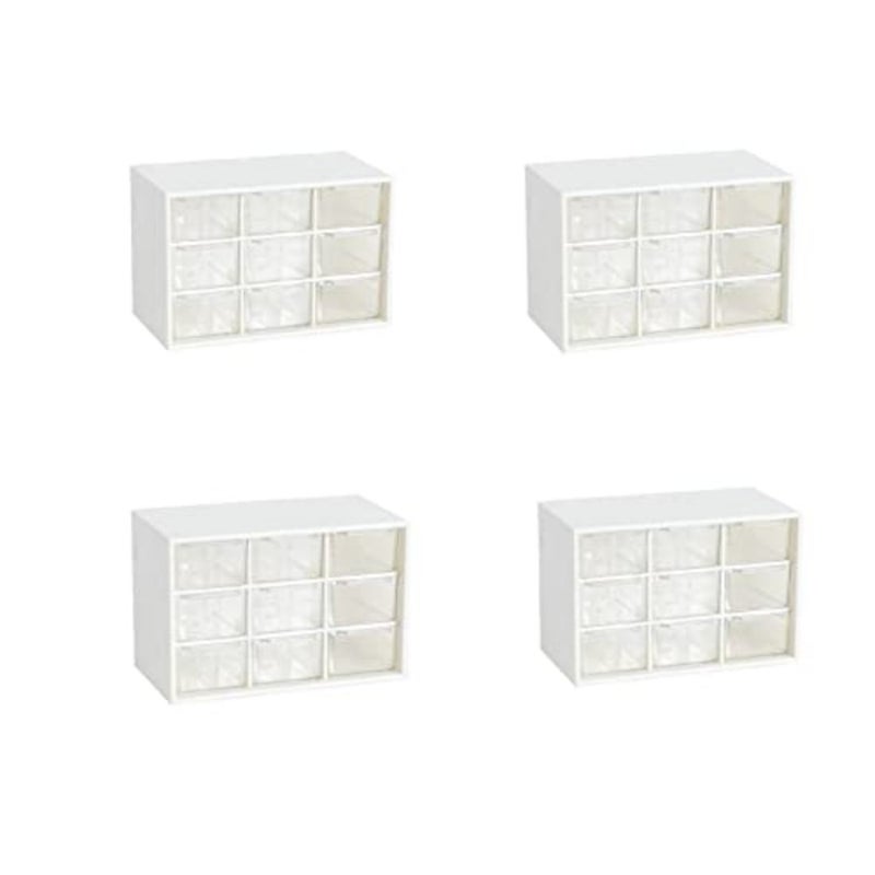 Desktop Drawer Organizer For Office Use Plastic Material Clear Color 9 Tier Stackable Design With Compact 7 1 X 3 9 X 4 7 Inch Dimensions
