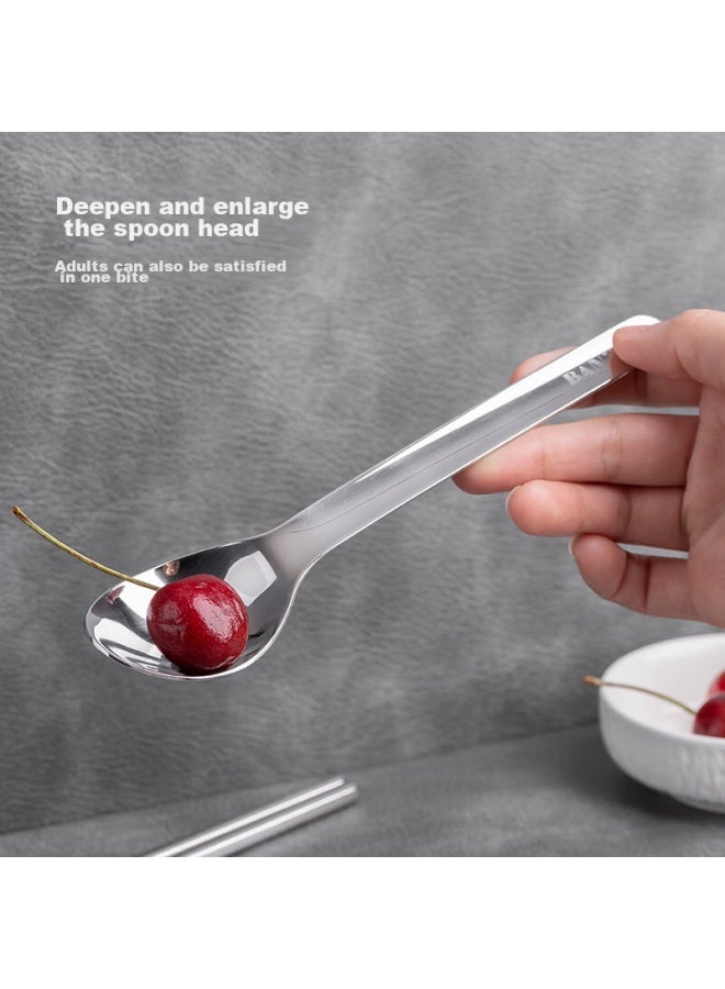 Semi-material life Banwu Shenghuo 304 Stainless Steel Portable Cutlery Chopsticks And Spoon Set, Cutlery Box For Home, Students, Children, And Adults, Travel Cutlery - Image 4